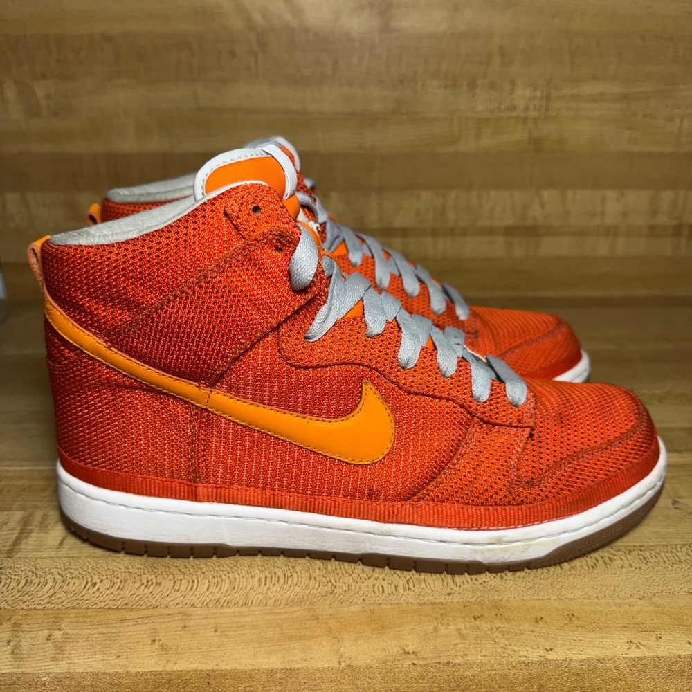 Nike Dunk High Supreme Orange Blaze Sneakers 324759-881 Mens 10